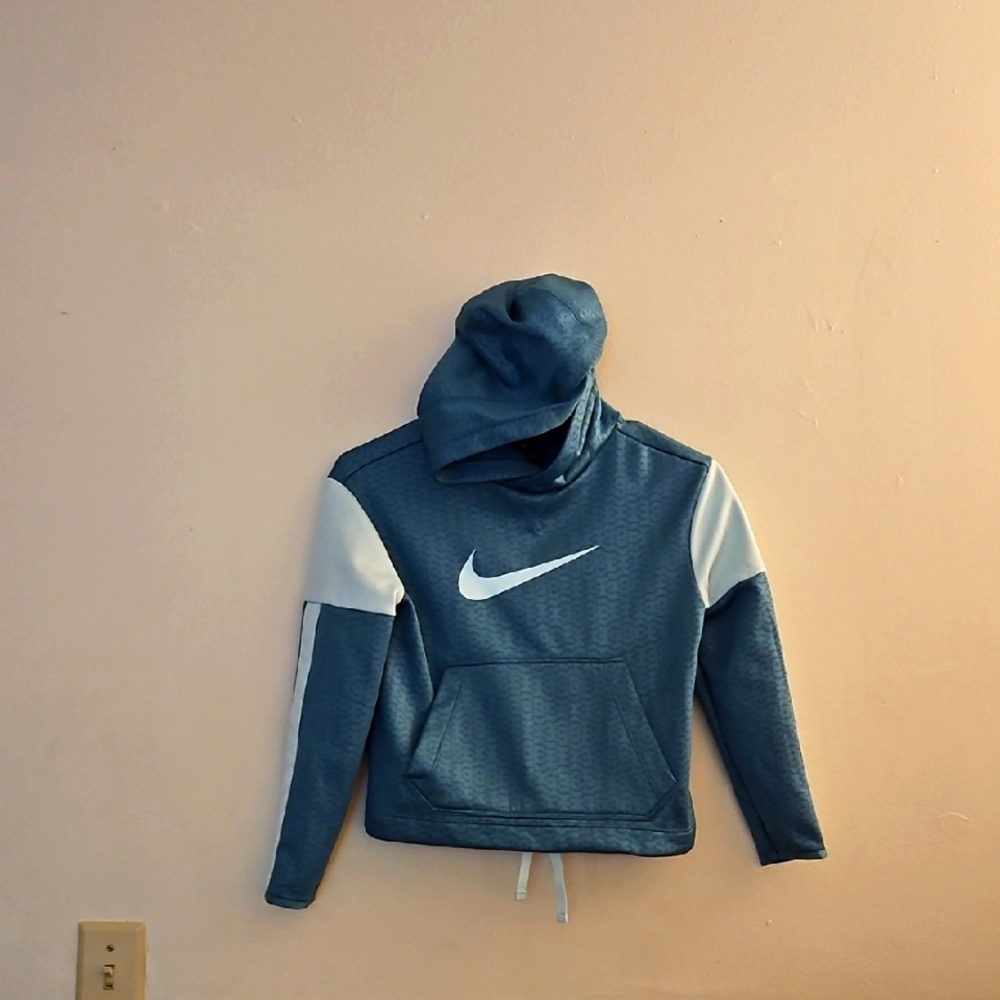 Small Nike Teal and White Pullover Hoodie